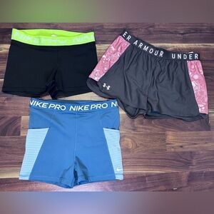 Nike  Under Armour Athletic Shorts Set large